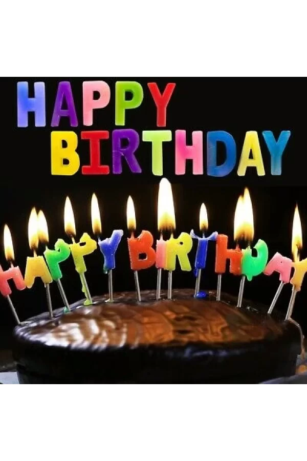 Nessiworld  Rengarenk Happy Birthday Yazılabilen Doğum Günü Mumu