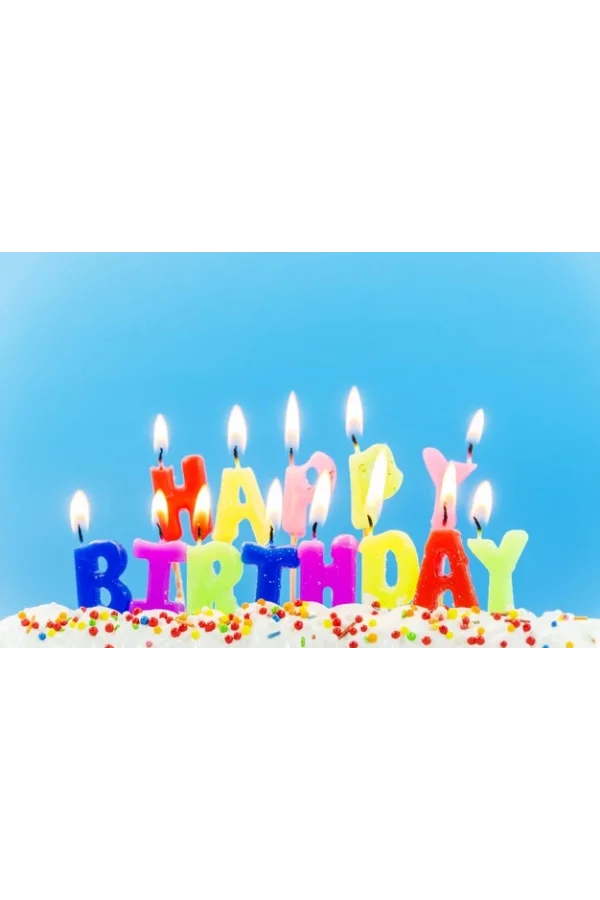 Nessiworld  Rengarenk Happy Birthday Yazılabilen Doğum Günü Mumu