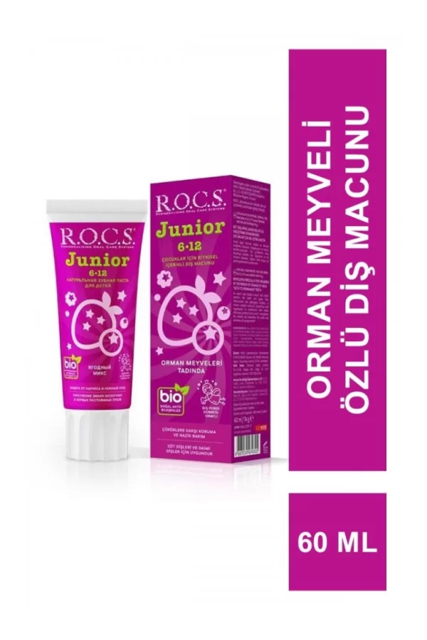 Nessiworld R.O.C.S.Junior Diş Macunu 6-12 Yaş 60 ml Orman Meyveleri
