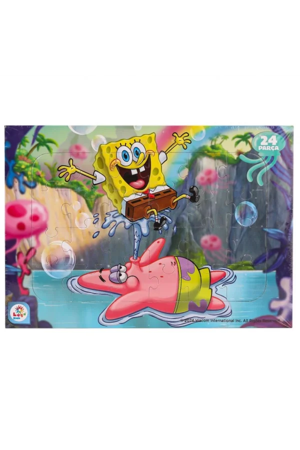 Nessiworld  SB7978 Spongebob Taslamalı Frame Puzzle 24 Parça -Laçokids