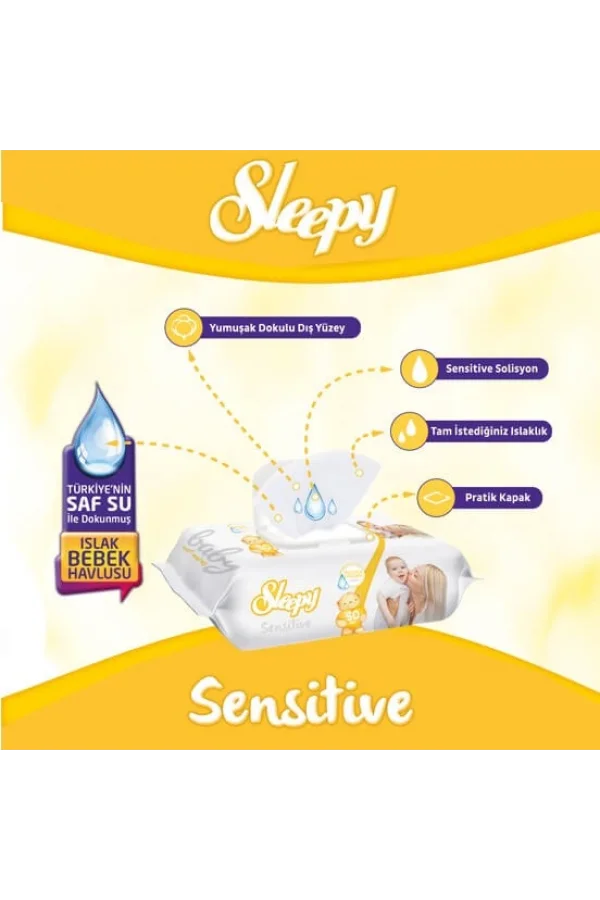 Nessiworld   Sensitive Islak Havlu Mendil 90 Adet