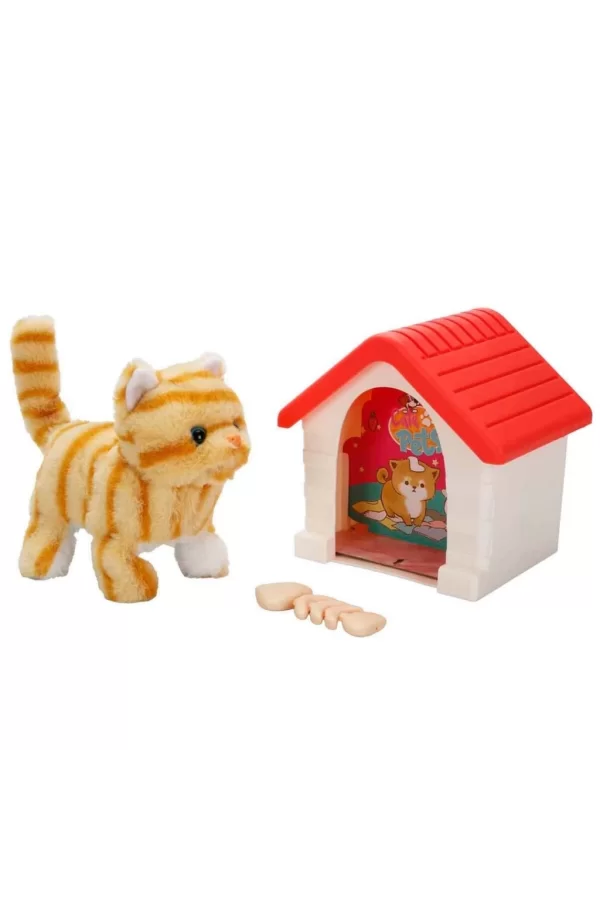 Nessiworld Sesli ve Hareketli Kulübeli Sevimli Peluş Kedi
