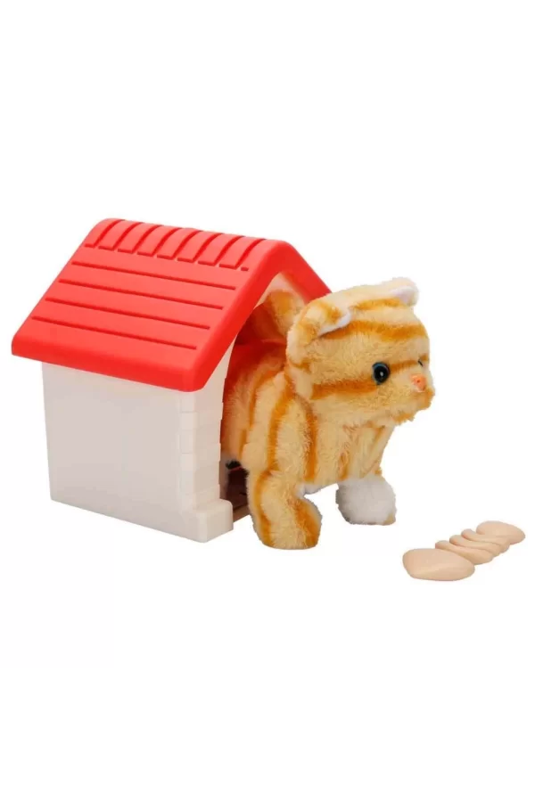 Nessiworld Sesli ve Hareketli Kulübeli Sevimli Peluş Kedi