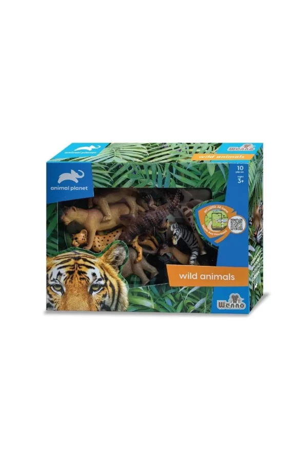 Nessiworld SH-D58011 Vardem Kutulu 10 Parça Vahşı Hayvan Seti