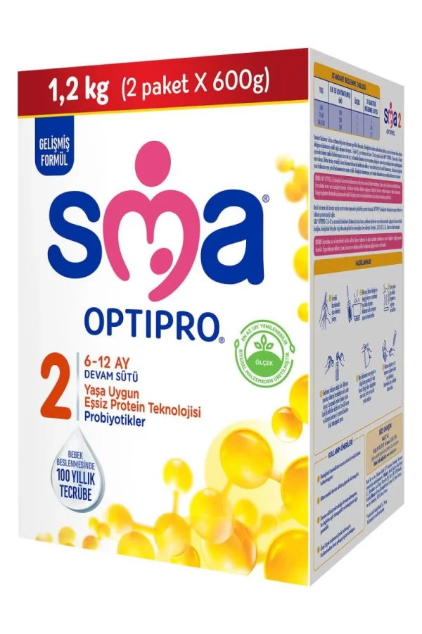 Nessiworld  SMA Optipro Probiyotik 2 Bebek Devam Sütü 6-12 Ay 1200 Gr