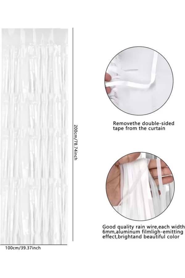 Nessiworld Soft Beyaz Renk Duvar ve Kapı Perdesi İthal 100x200 cm