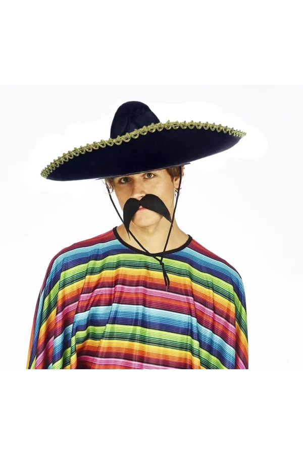 Nessiworld  Sombrero Meksika Şapkası Mariachi Altın Şeritli Yetişkin Boy