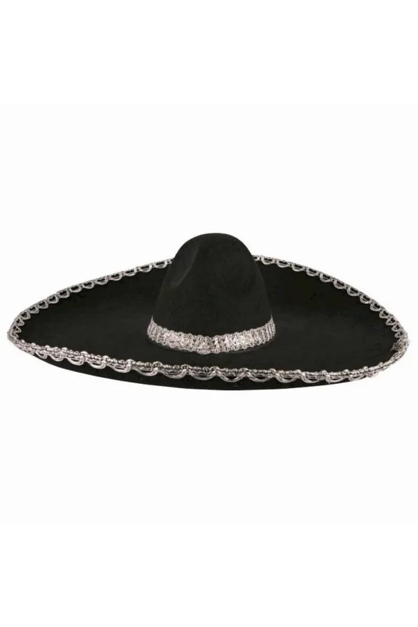Nessiworld  Sombrero Meksika Şapkası Mariachi Gümüş Şeritli Yetişkin Boy