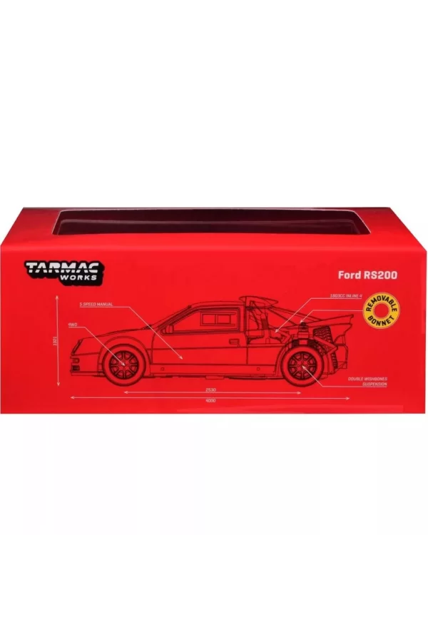 Nessiworld Tarmac Works 1/64 Ford RS200 Red