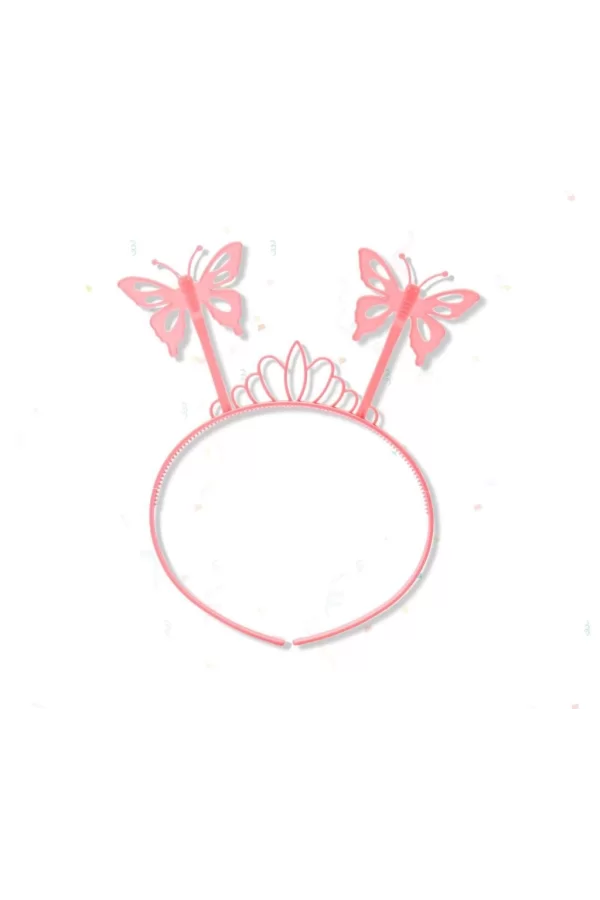Nessiworld  Toz Pembe Renk Kelebek Kanadı Tacı ve Sopası 50x37 cm