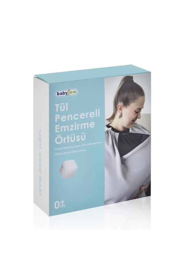 Nessiworld    Tül Pencereli Emzirme Önlüğü 735 Gri
