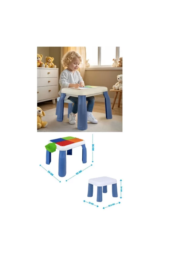 Nessiworld URT035-002 BÜYÜK SANDALYELİ 64 PCS Bİ-BLOKS MASASI