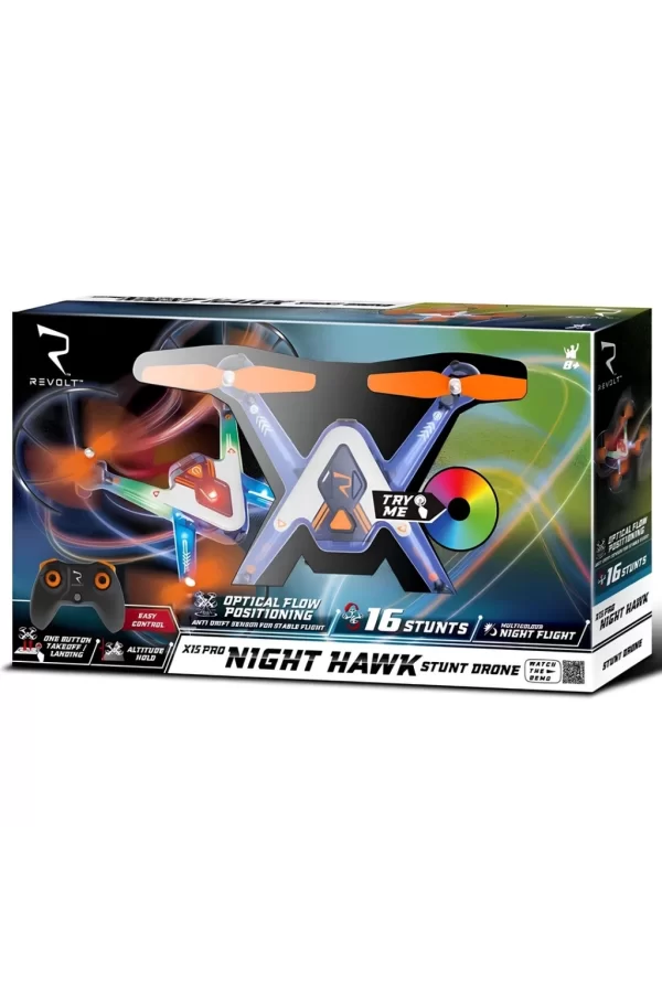 Nessiworld Uzaktan Kumandalı Night Hawk Stunt Işıklı Drone