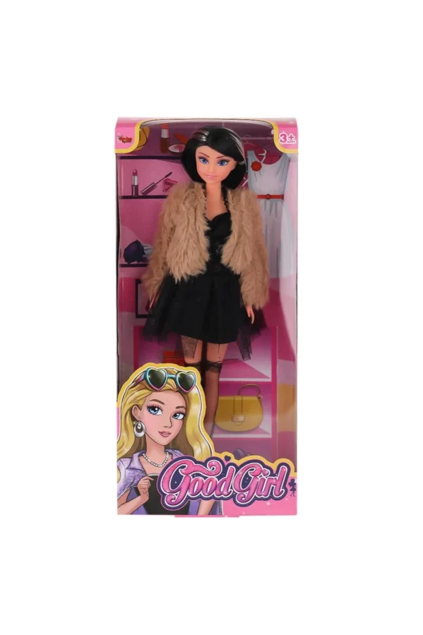 Nessiworld  WG-115519-20 Kürk Ceketli Elbiseli Bebek 29 cm  -Vardem Oyuncak