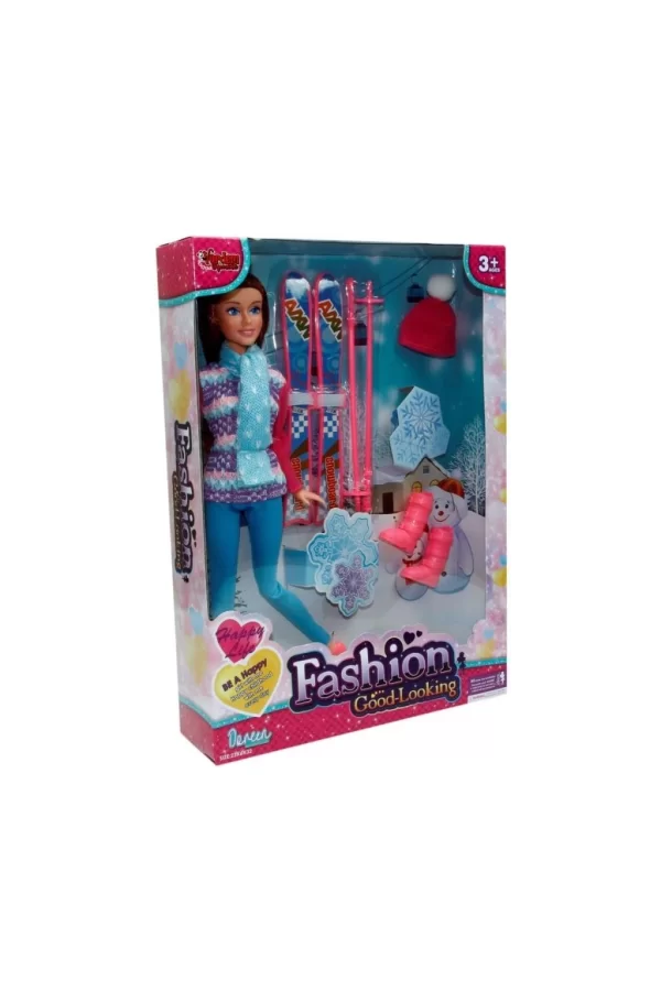 Nessiworld WG-66730-66731 Aksesuarlı Kayakçı Bebek 29 cm -Vardem Oyuncak