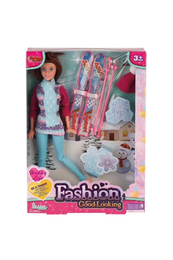 Nessiworld WG-66730-66731 Aksesuarlı Kayakçı Bebek 29 cm -Vardem Oyuncak