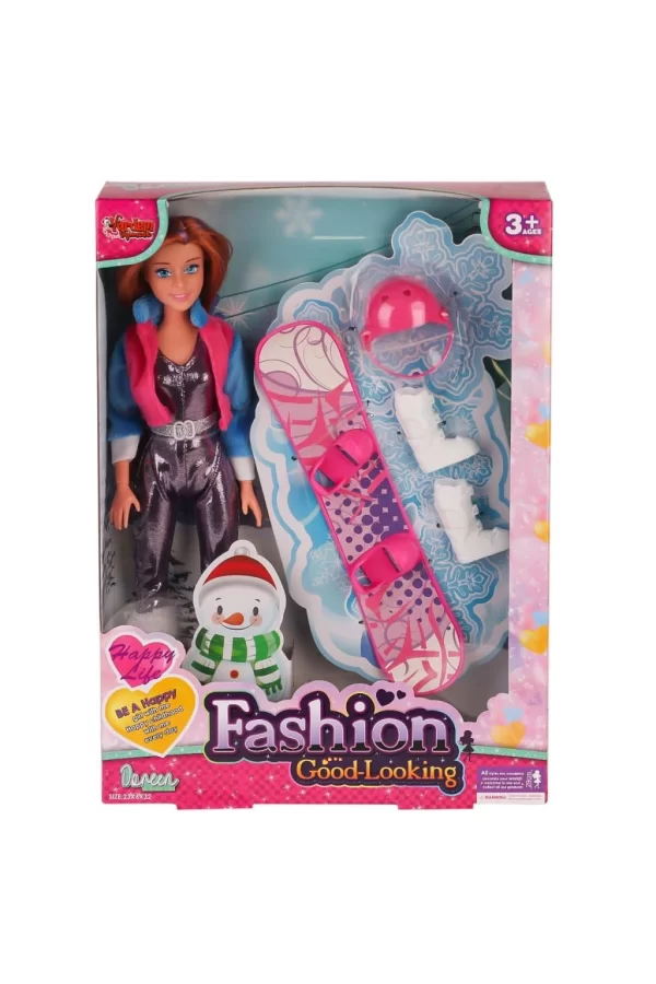 Nessiworld WG-66730-66731 Aksesuarlı Kayakçı Bebek 29 cm -Vardem Oyuncak