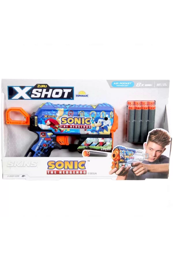 Nessiworld  X-Shot Skins Sonic Dart Fırlatıcı 8 Dartlı