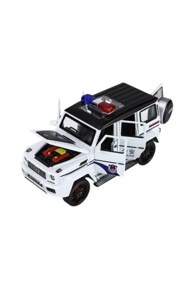 Nessiworld XHD-B2433 -Vardem  Çek Bırak Işıklı ve Sesli G Polis Metal Jeep 1:24