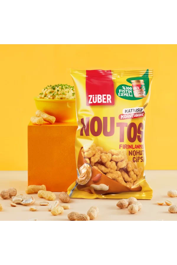 Nessiworld  Züber Noutos Fırın Nohut Cipsi 55 Gr Fıstık