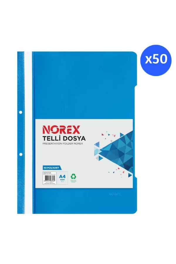 Norex Telli Dosya Mavi 50li Royaleks-DER.UL50T-130