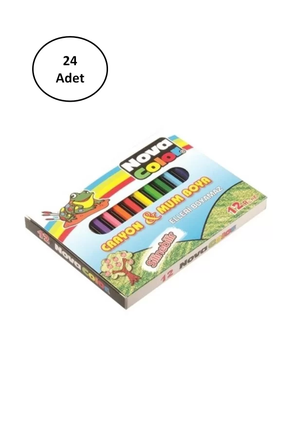 Nova Color Renkli Mum Boya 12li 24 Adet