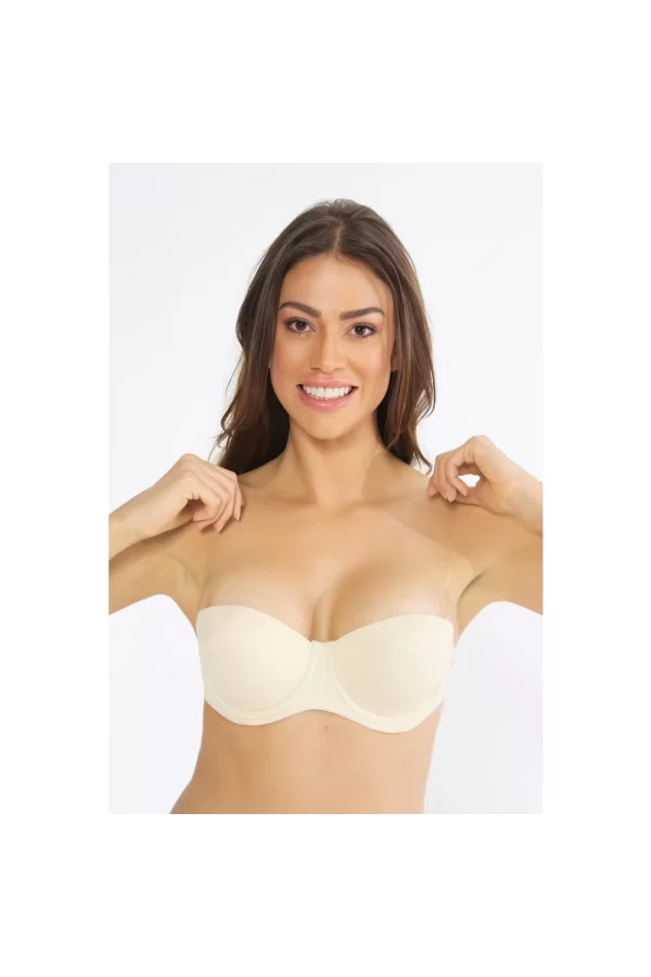 Nurteks 1505 Straplez Sırt Şeffaf Sütyen