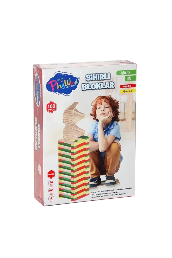 Ony-358	ahşap 100 Parça Sihirli Bloklar
