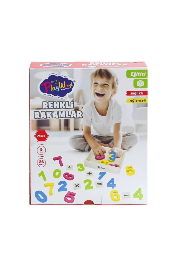 Ony-401 Ahşap Renkli Rakamlar 26 Parça -onyıl Oyuncak