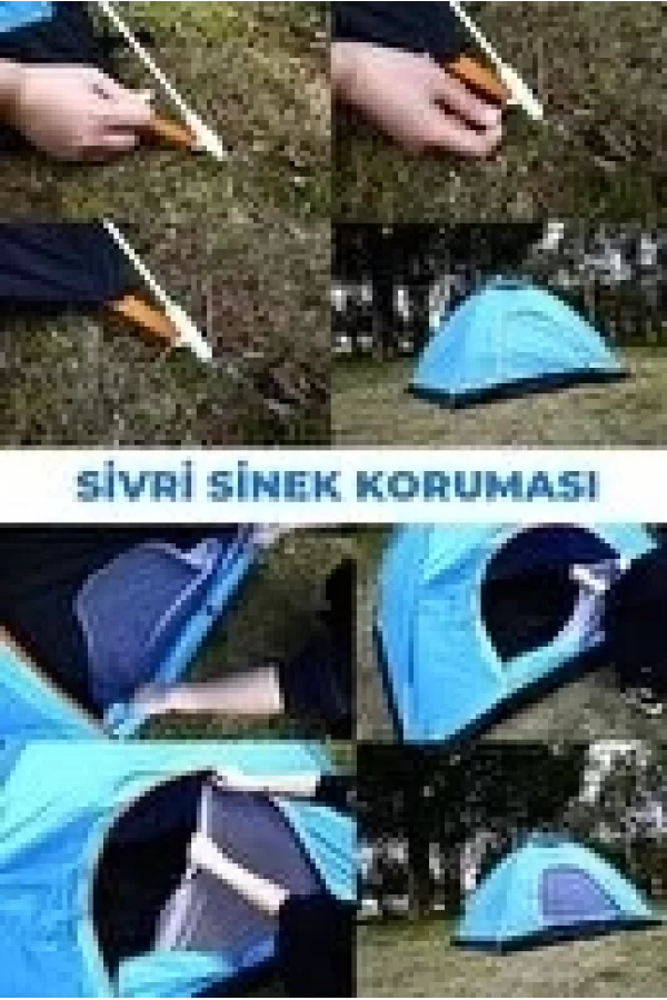 Otomatik Havada Açılan Su Geçirmez Çadır 4 Kişilik
