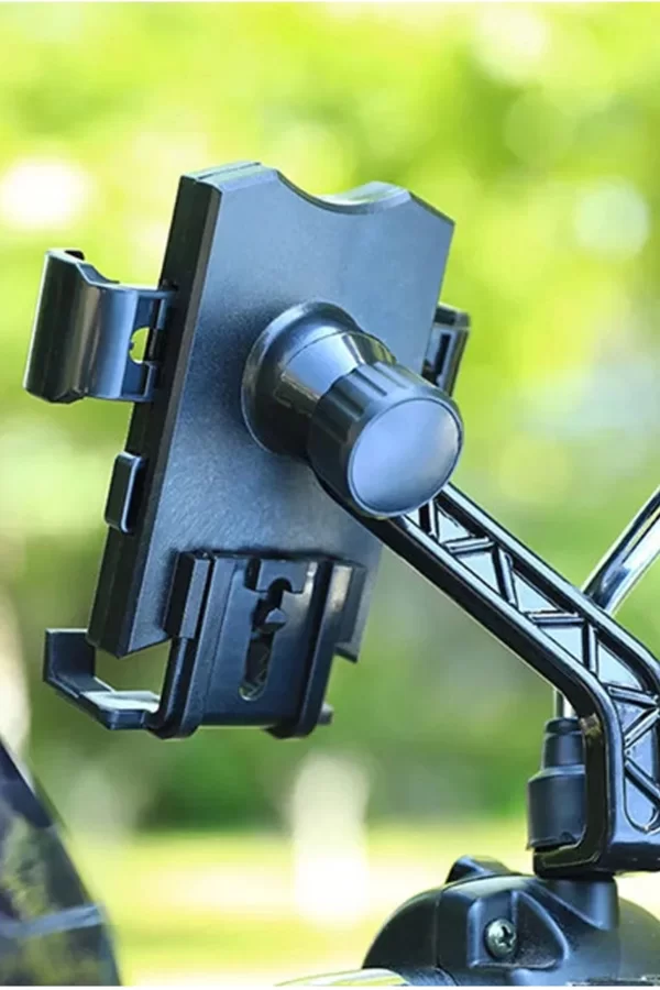 Otommatik Model Motosiklet Telefon Tutucu Ayna Bağlantılı