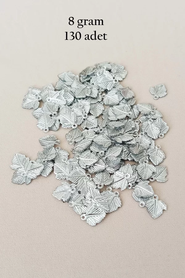 Oya Abiye Bileklik Kolye Pleksi Metalik Plastik Pul Gümüş Renk 8 gram 130 adet - BNC507