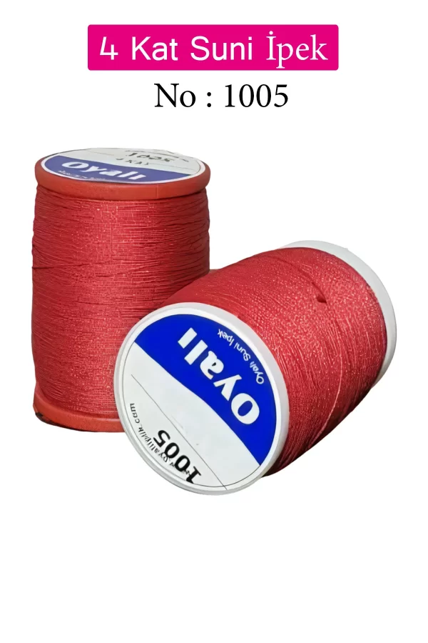Oyalı 4 Kat Suni İpek İplik İğne Oyası Boncuk İpi Tığ Oyası No:1005