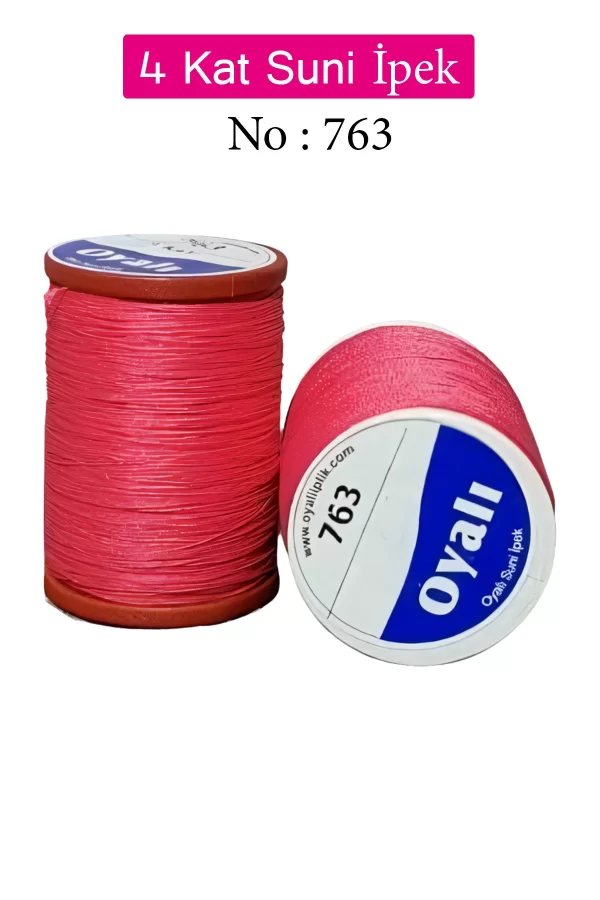 Oyalı 4 Kat Suni İpek İplik İğne Oyası Boncuk İpi Tığ Oyası No:763