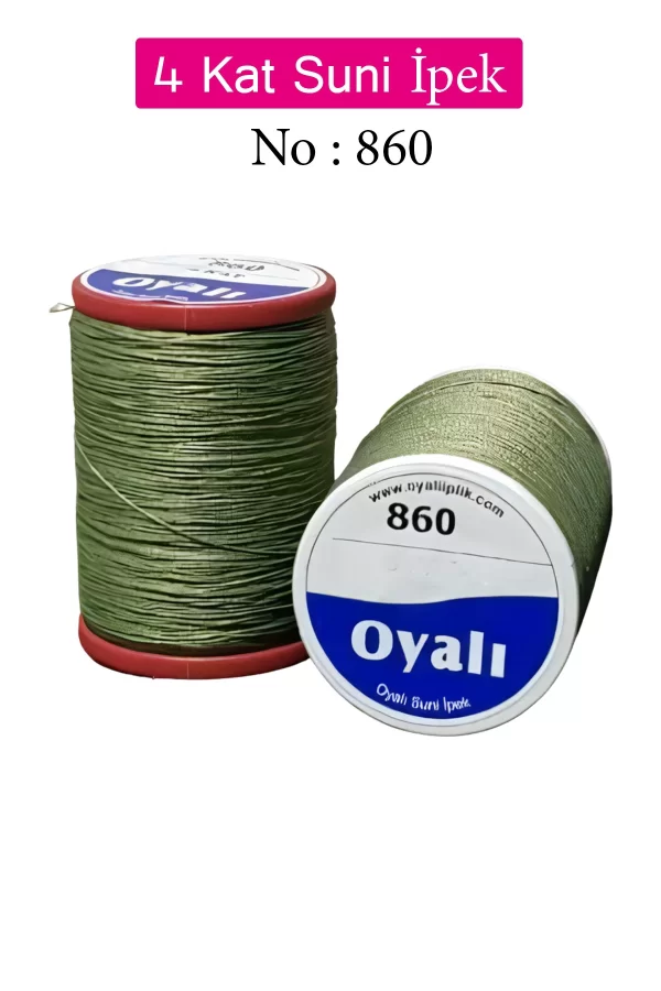 Oyalı 4 Kat Suni İpek İplik İğne Oyası Boncuk İpi Tığ Oyası No:860