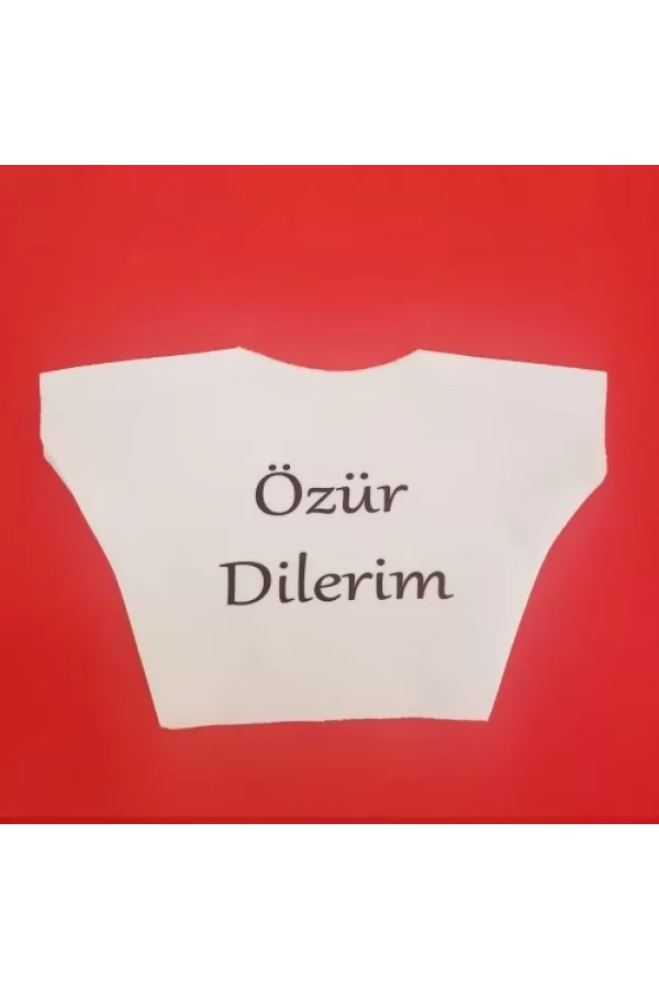 Özür Dilerim Yazılı Peluş Oyuncak Tişörtü