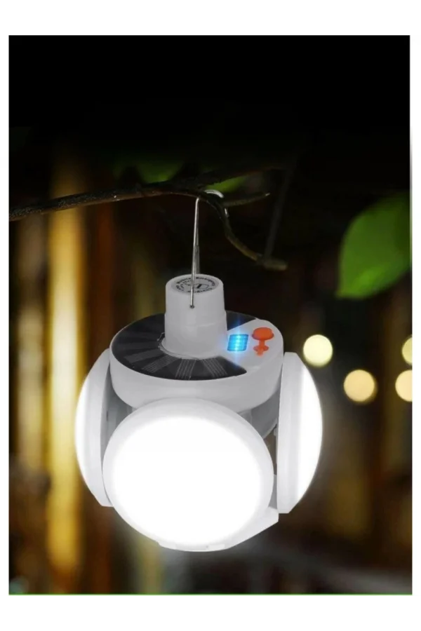 P-038 Solar Güneş Enerji Ve Usb Sarjli 5 Kanatlı