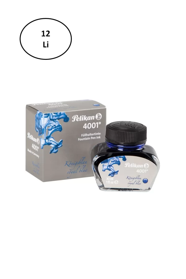 Pelikan 4001 Yazı Mürekkebi Royal Mavi 12li