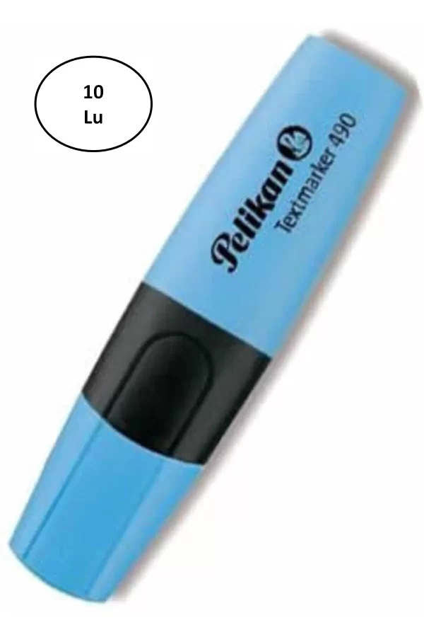 Pelikan 490 Fosforlu İşaretleme Kalemi Mavi 10lu