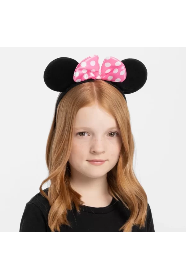 Pembe Fiyonklu Minnie Mouse Tacı Mini Kulak
