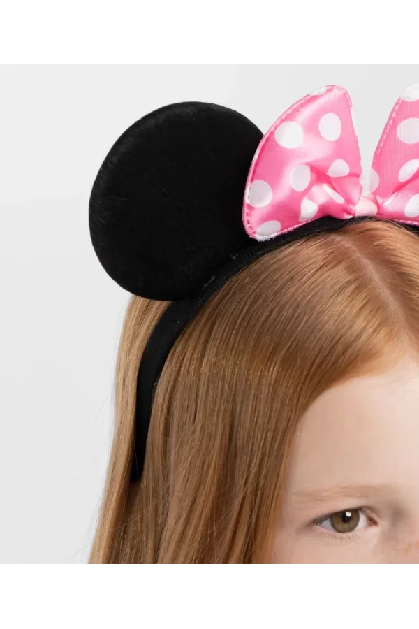 Pembe Fiyonklu Minnie Mouse Tacı Mini Kulak