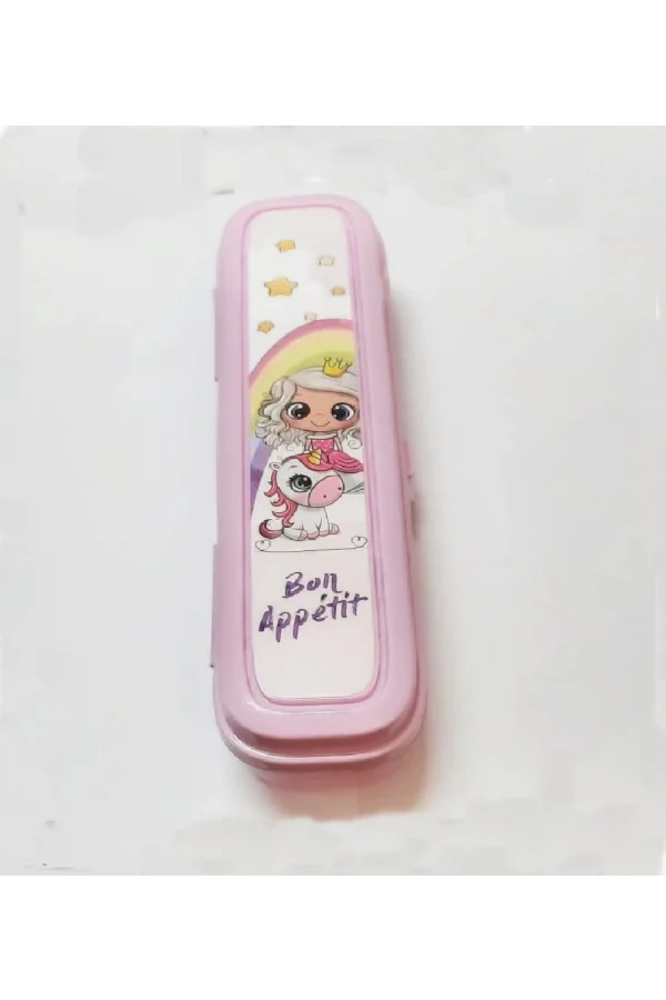 Pembe Multi Renkli Kapaklı Kalemlik Kutusu -çanta İçi Saklama - Diş Fırçası - Makyaj Fırçası Kutu