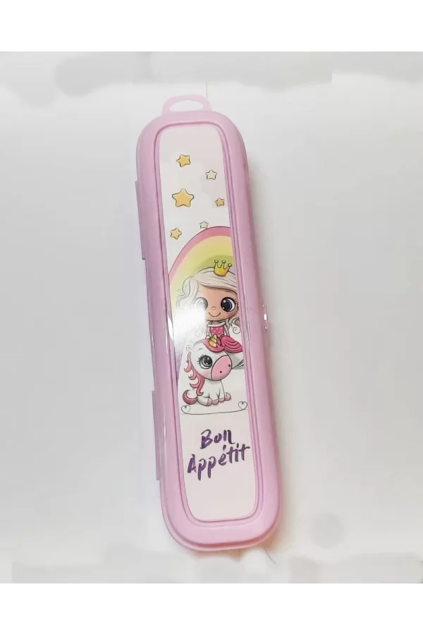 Pembe Multi Renkli Kapaklı Kalemlik Kutusu -çanta İçi Saklama - Diş Fırçası - Makyaj Fırçası Kutu