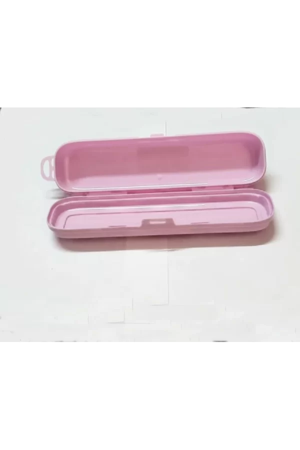 Pembe Multi Renkli Kapaklı Kalemlik Kutusu -çanta İçi Saklama - Diş Fırçası - Makyaj Fırçası Kutu