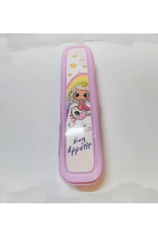 Pembe Multi Renkli Kapaklı Kalemlik Kutusu -çanta İçi Saklama - Diş Fırçası - Makyaj Fırçası Kutu