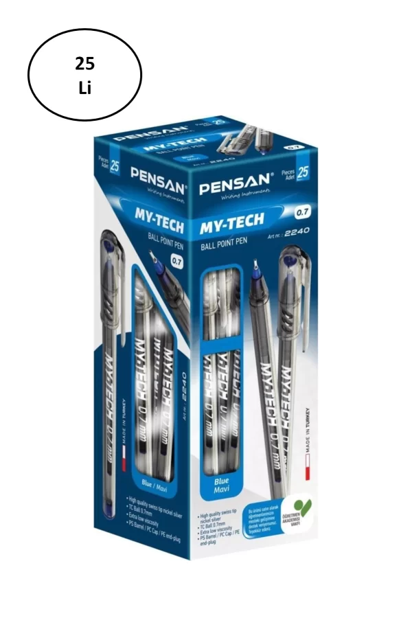 Pensan 2240 My-tech Tükenmez Kalem 0,7 Mm Mavi 25li