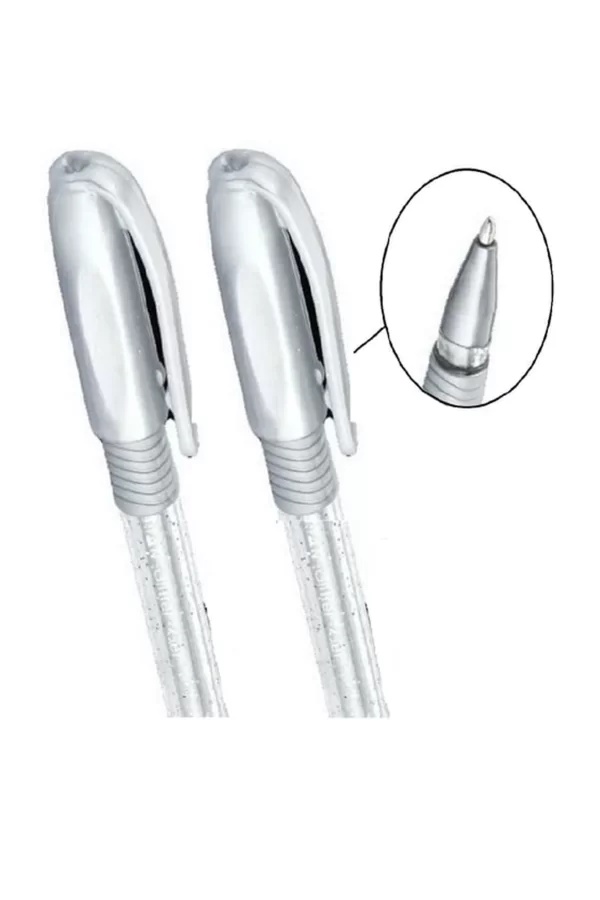 Pensan Glitter Simli Jel Kalem 1 Mm Gümüş 12li