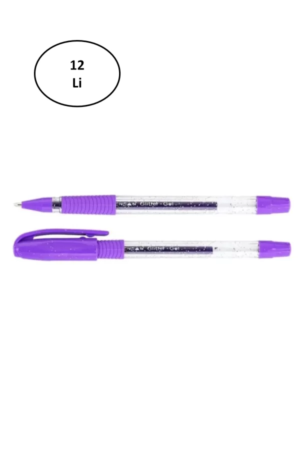 Pensan Glitter Simli Jel Kalem Vıolet 1 Mm 12li