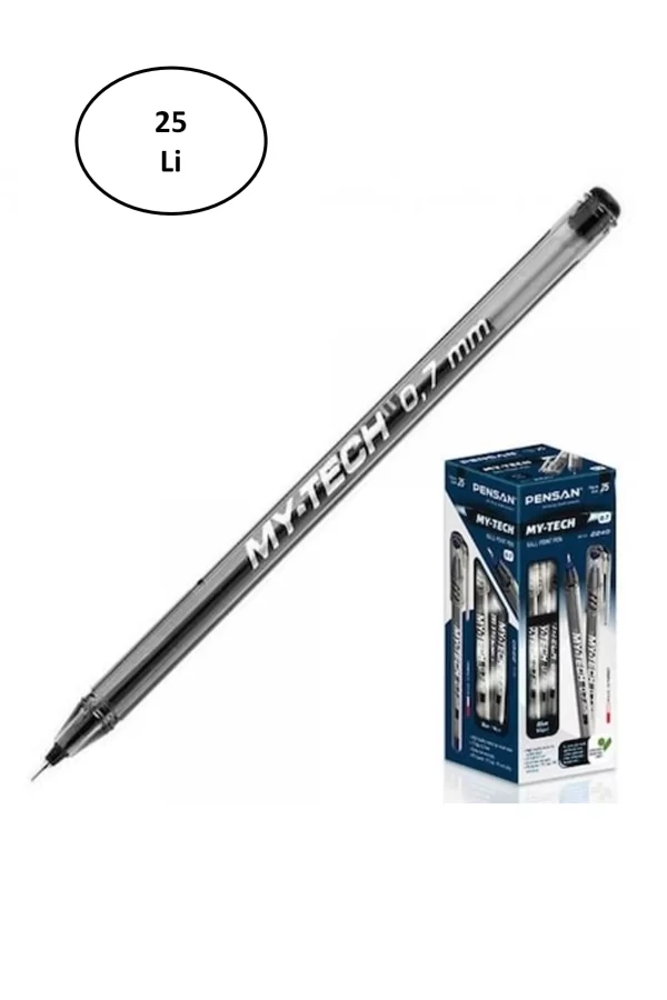 Pensan My Tech Tükenmez Kalem 0.7 Mm Siyah 25li