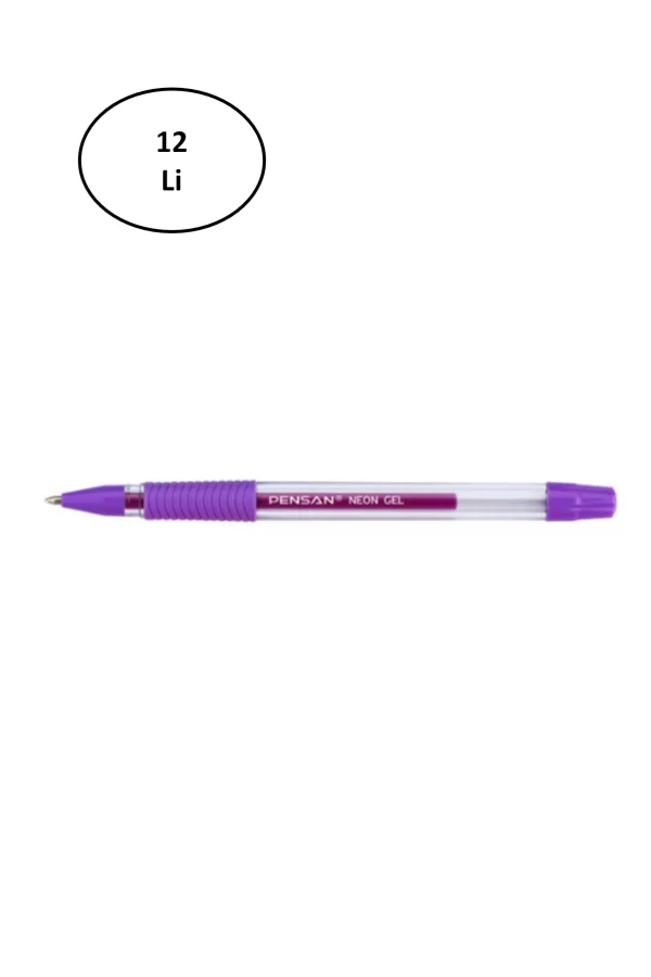 Pensan Neon Jel Kalem Violet 1 mm 12li